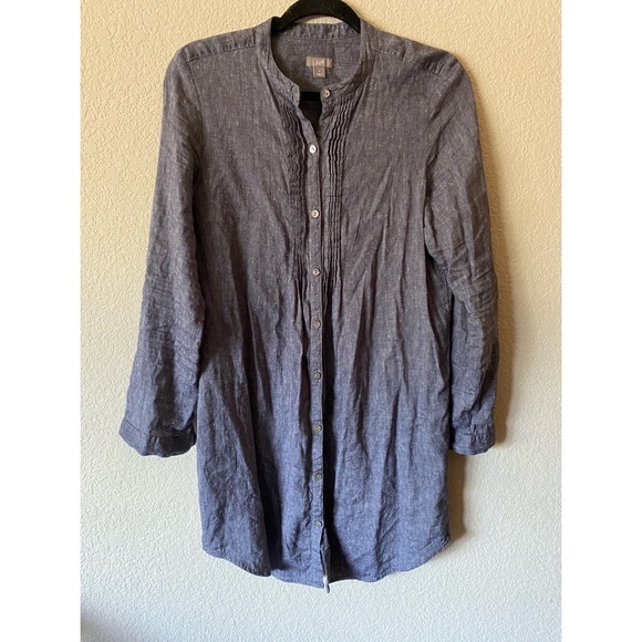 J. Jill Blue Line Blend Long Sleeve Shirt - Picture 1 of 4
